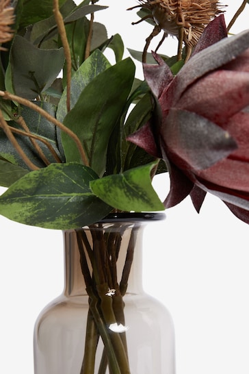 Burgundy Red Artificial Protea Floral Arrangement