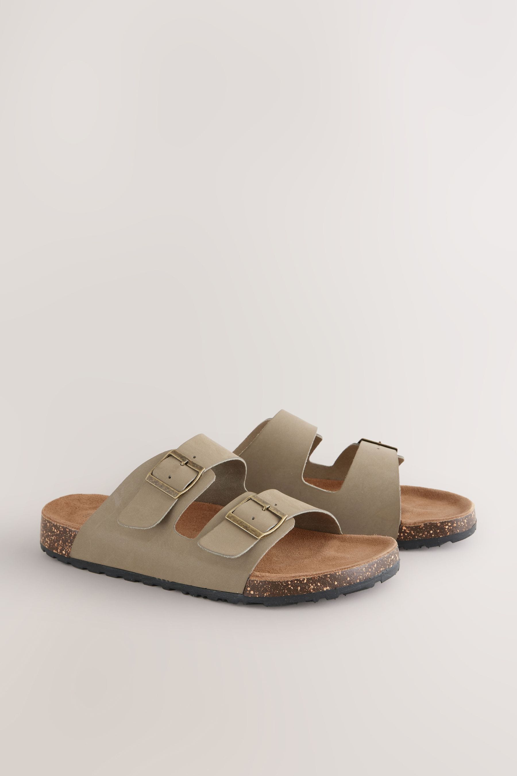 Taupe leather sandals sale