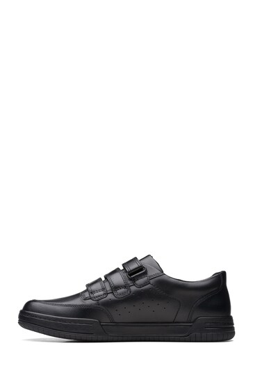 Clarks Black Multi Fit Leather Fawn Bar Shoes