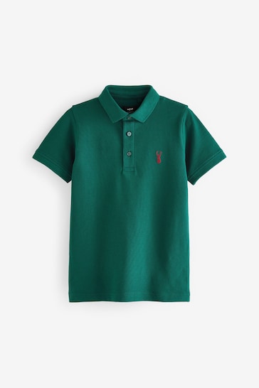 Green Dark Short Sleeve Polo Shirt (3-16yrs)