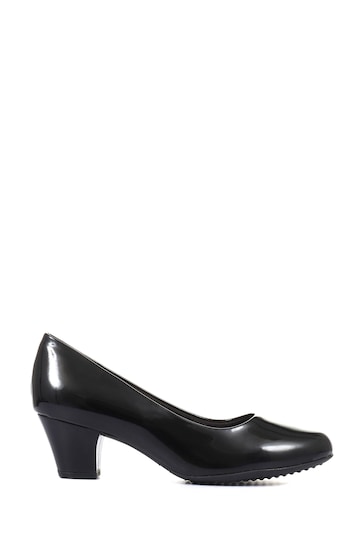 Pavers Classic Everyday Black Court Shoes
