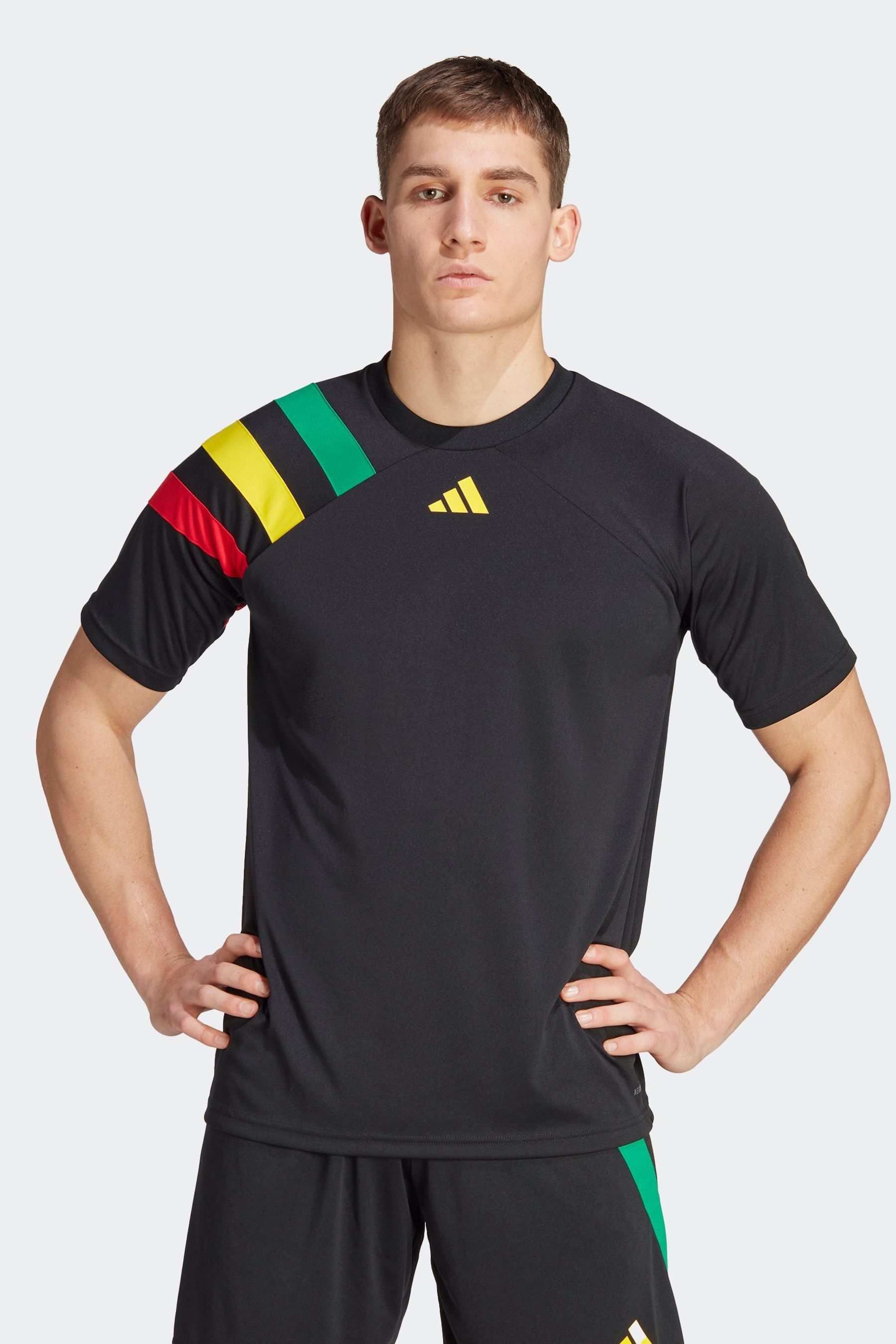 Black adidas soccer jersey clearance