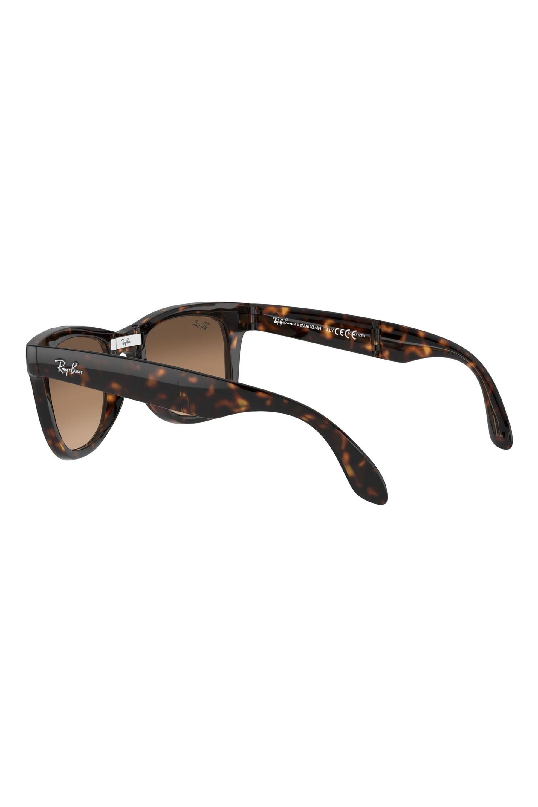 Folding wayfarer tortoise shell top
