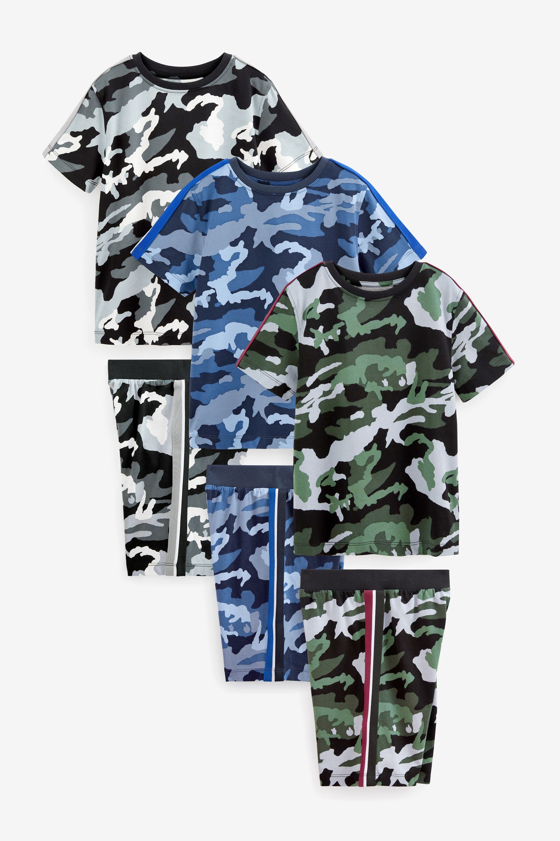 Buy Camouflage Short Pyjamas 3 Pack 3 16yrs from the Next UK