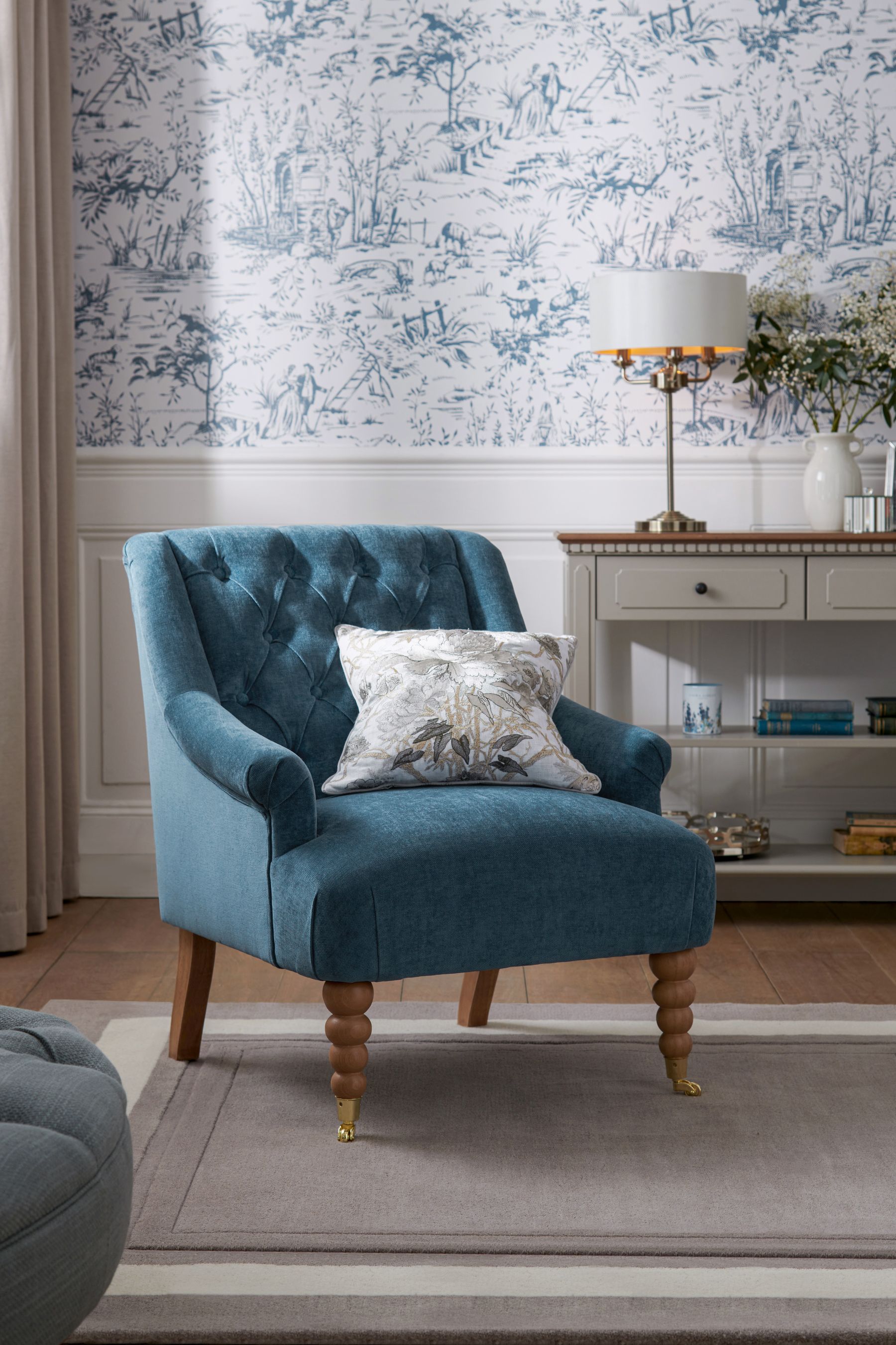 Duck egg blue discount accent chair