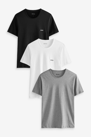 BOSS Black/White/Grey Classic T-Shirts 3 Pack