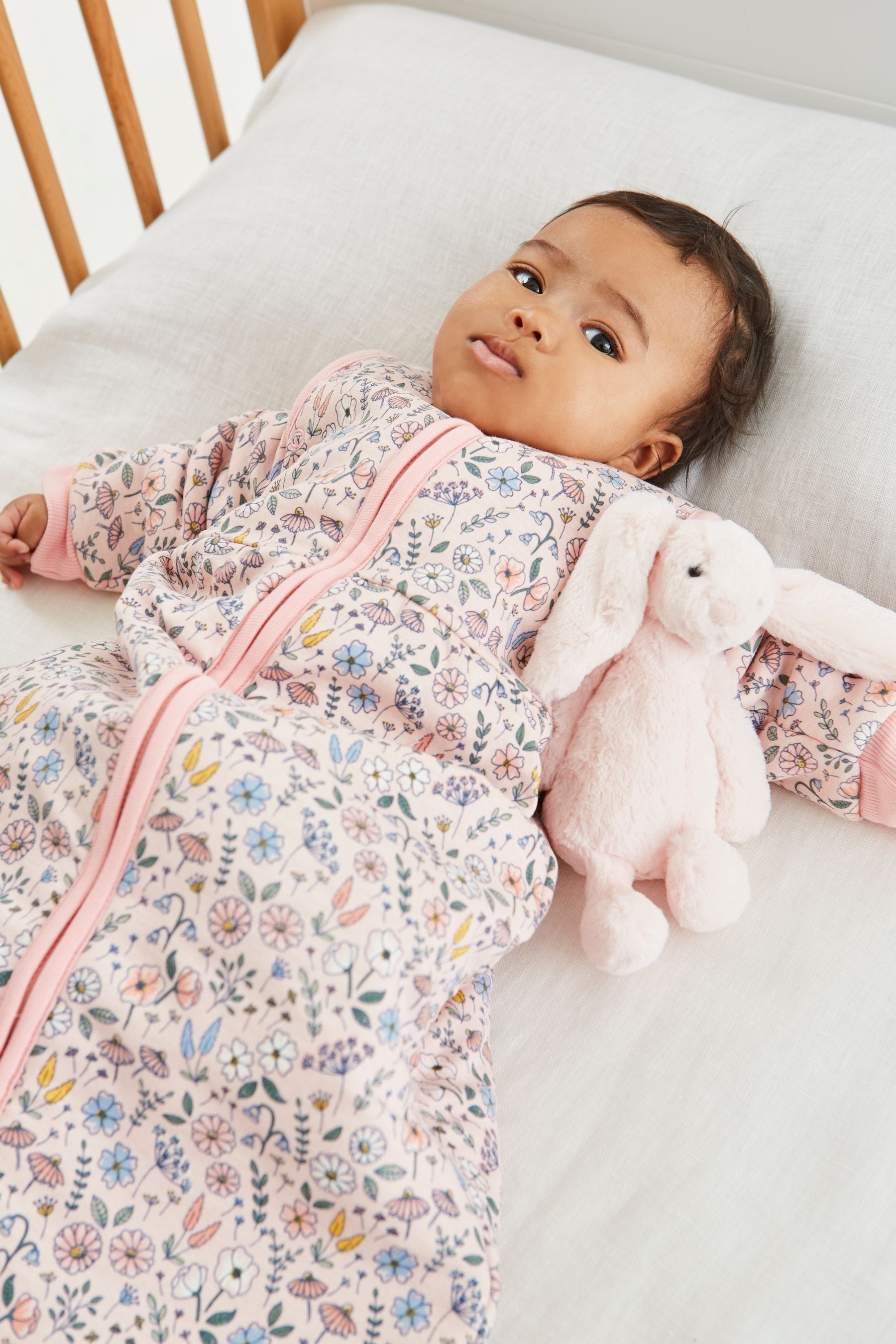 Buy JoJo Maman B b Pink Meadow 3.5 Tog Baby Sleeping Bag from the