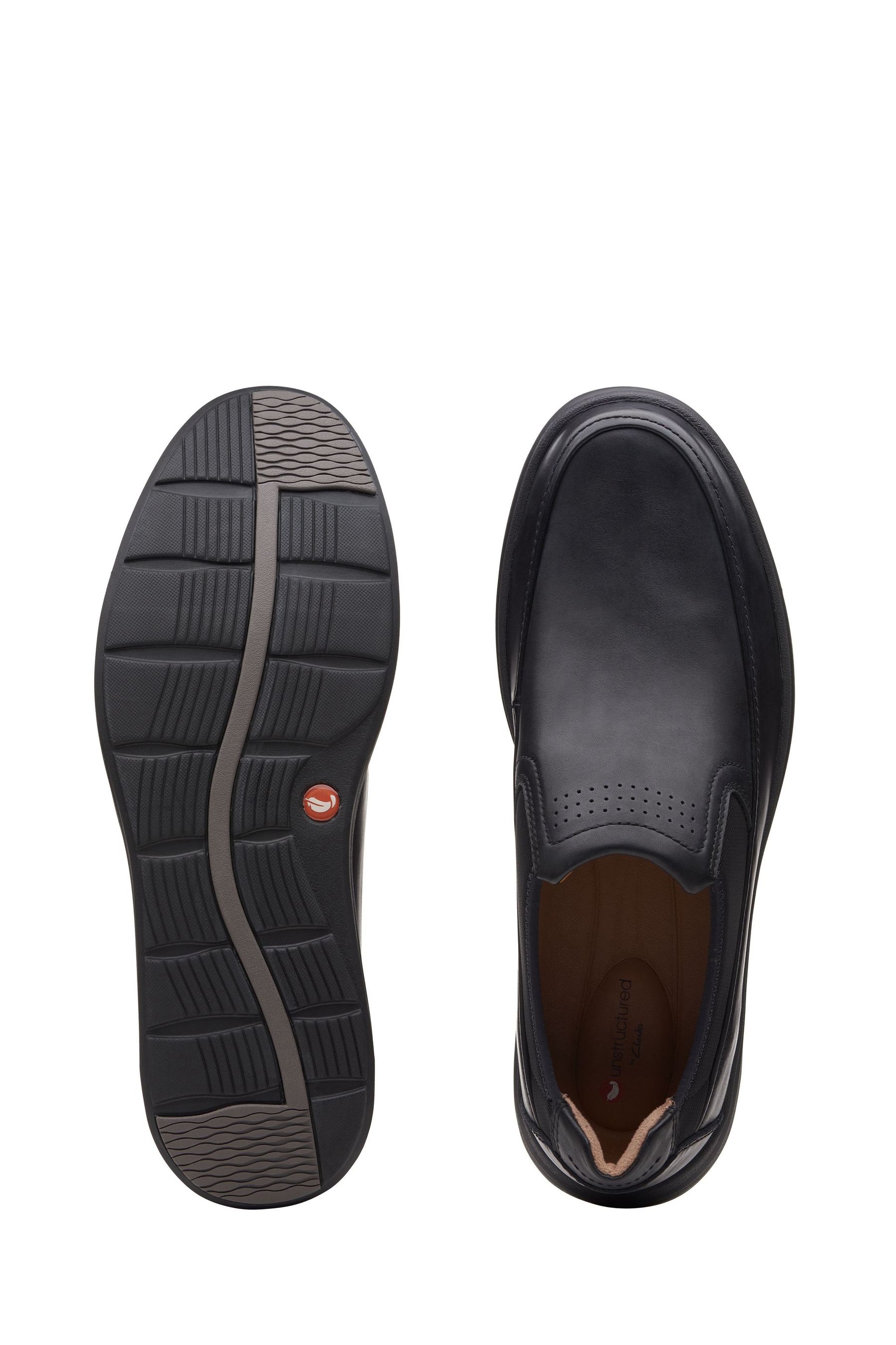 Buy Clarks Black Standard Fit F Leather Un Abode Go Shoes from