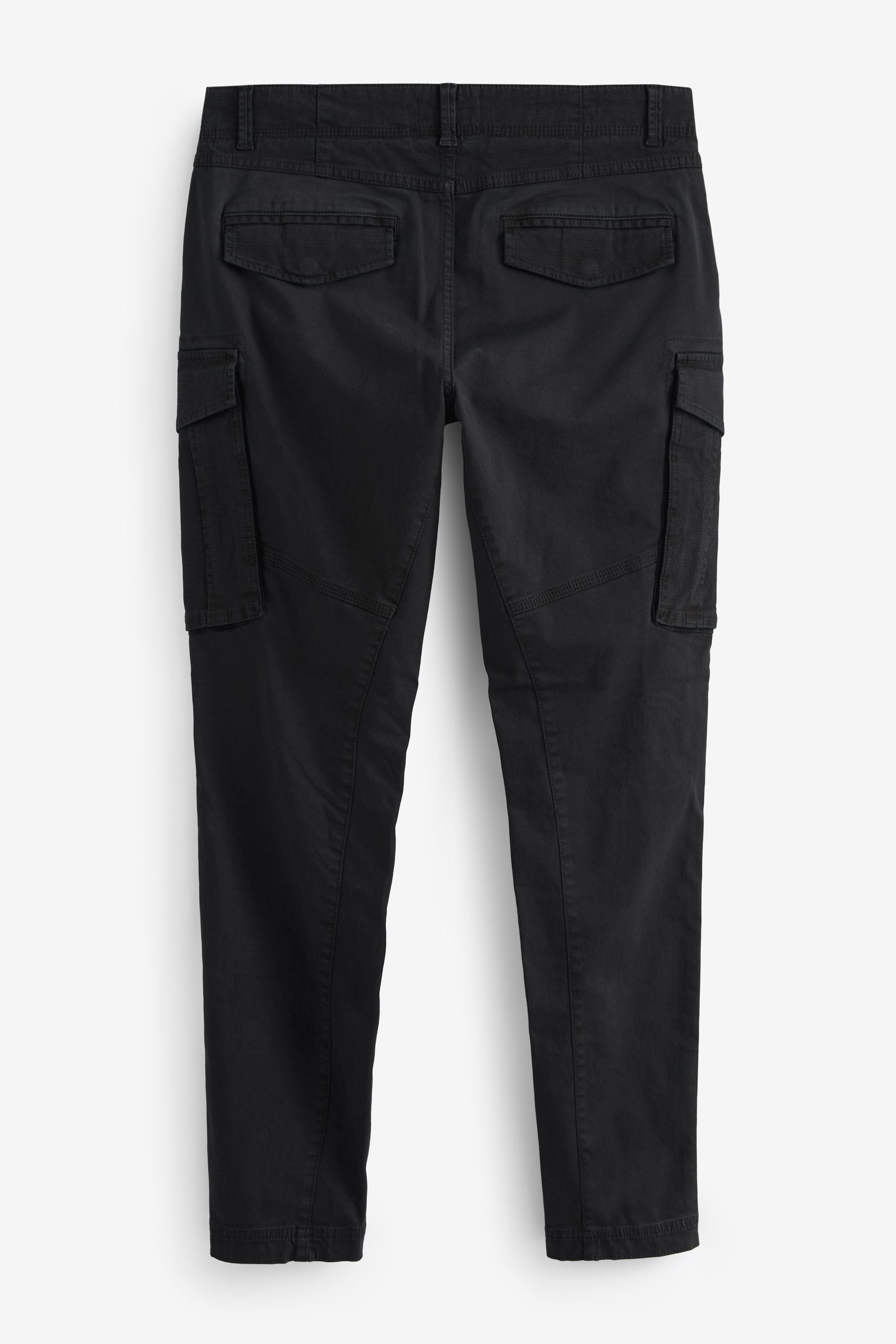 Black slim shop cargo trousers