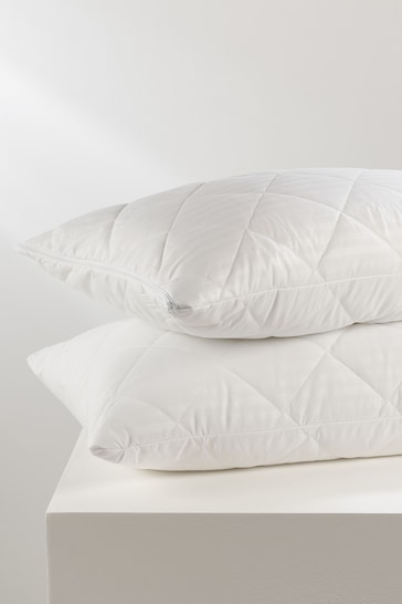 Snuggledown 2 Pack Scandinavian Synthetic White Pillow Protectors