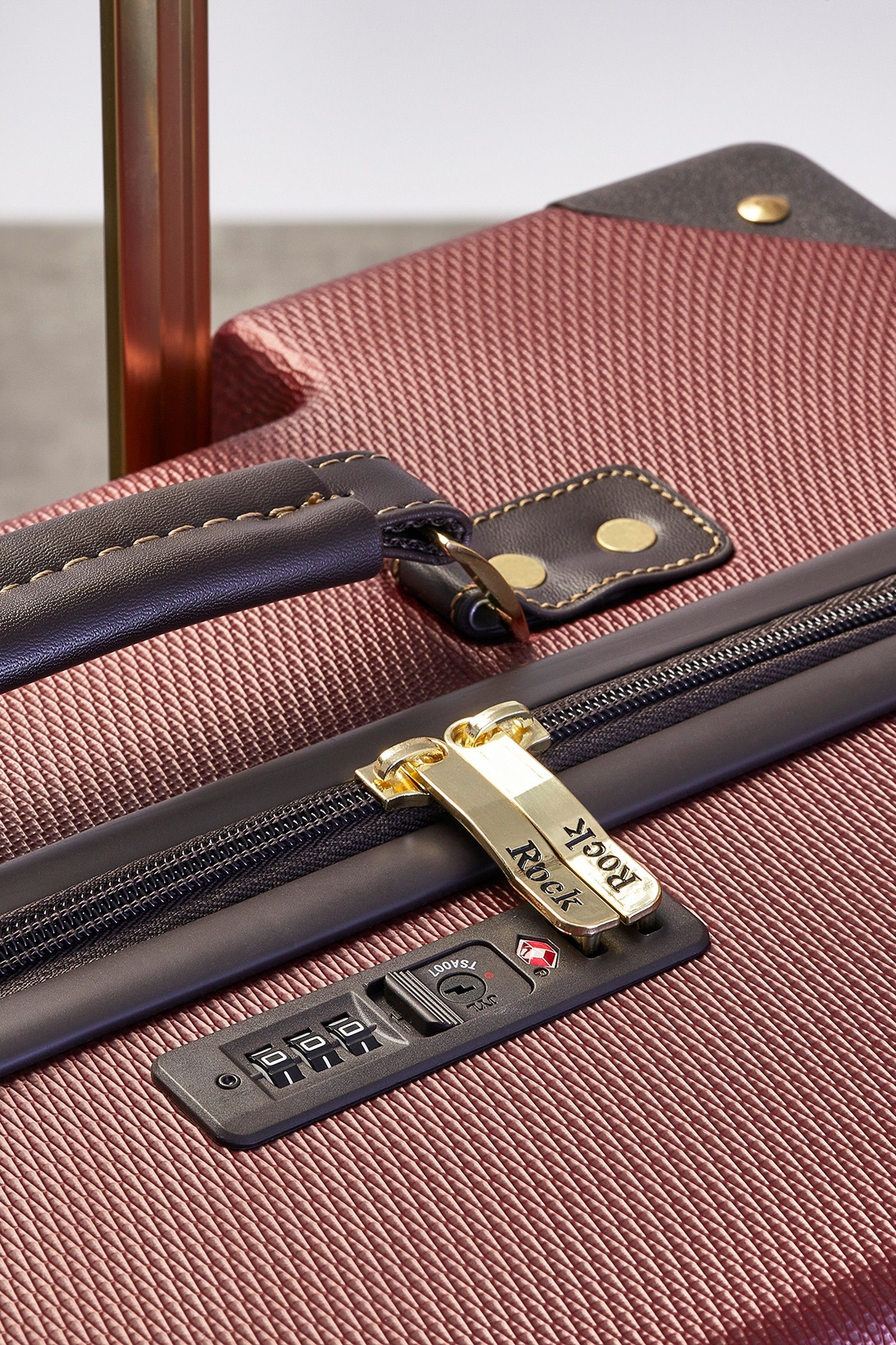 Buy Rock Luggage Pink Vintage Cabin Suitcase from the Next UK online shop