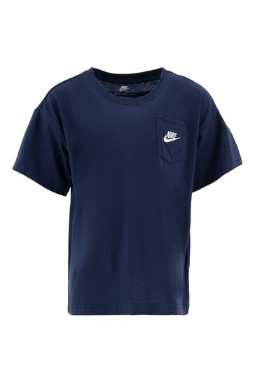 Nike Blue Little Kids Relaxed Pocked T-Shirt