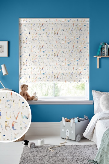 Voyage Oat Kids Alphabet People Made To Measure Roman Blind