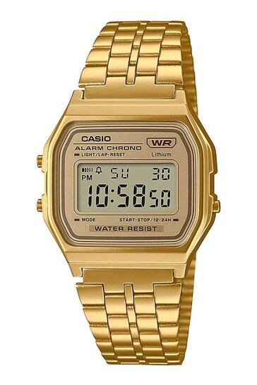 Casio -Vintage' Gold Plastic/Resin Quartz Chronograph Watch
