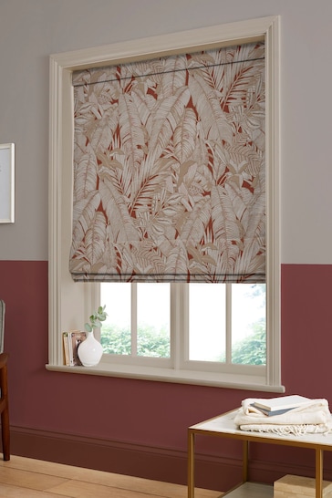 Graham & Brown Alizarin Red Paradys Made to Measure Roman Blinds