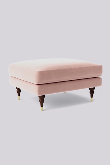 Swoon Easy Velvet Blush Pink Charlbury Ottoman