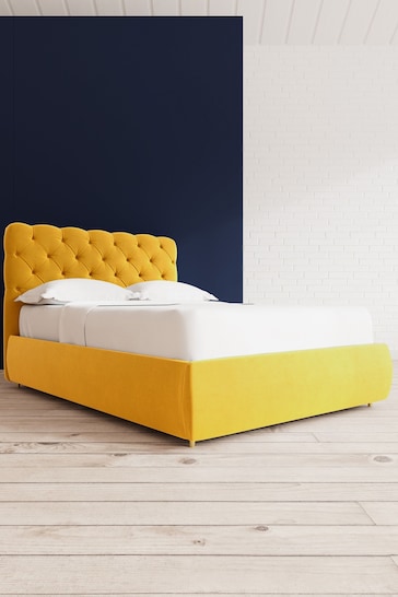 Swoon Easy Velvet Turmeric Yellow Burbage Divan Bed