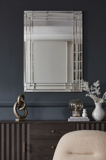 Clear Bevel Rectangle Wall Mirror