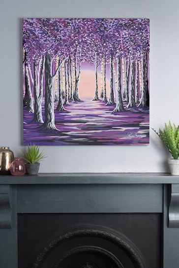 Steven Brown Art Purple Purple Forest Large Canvas Print