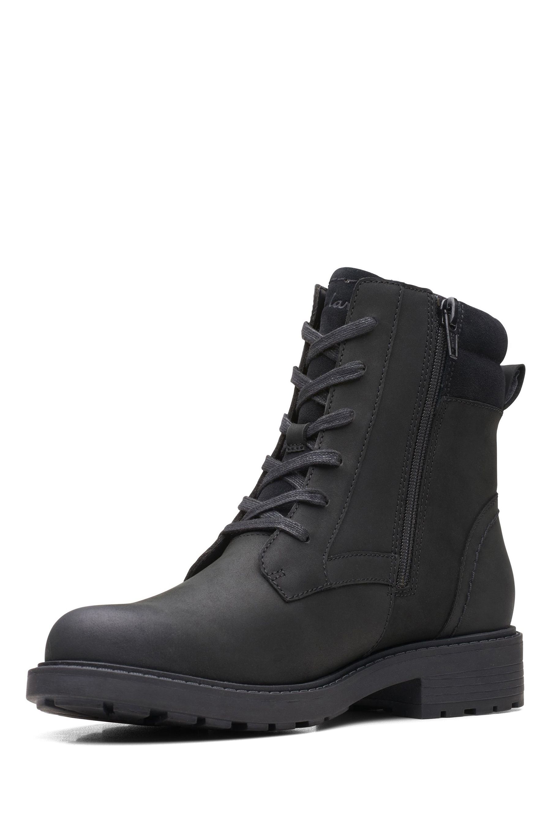 Clarks wide fit black ankle boots online