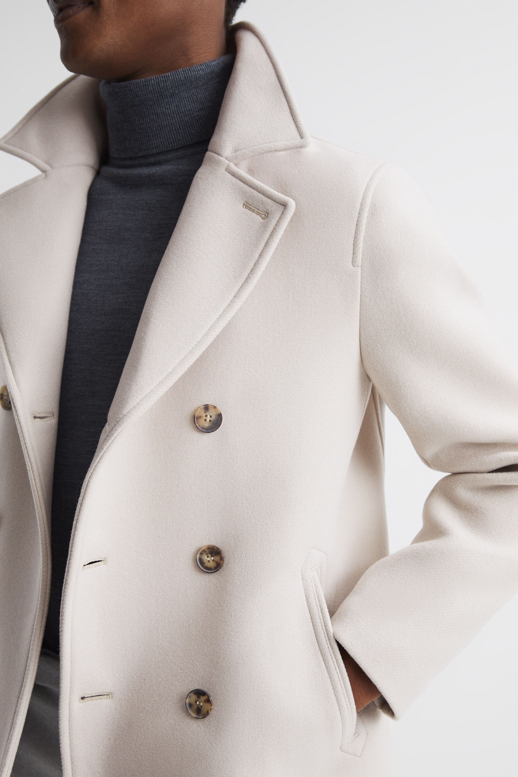 Ivory peacoat women's deals