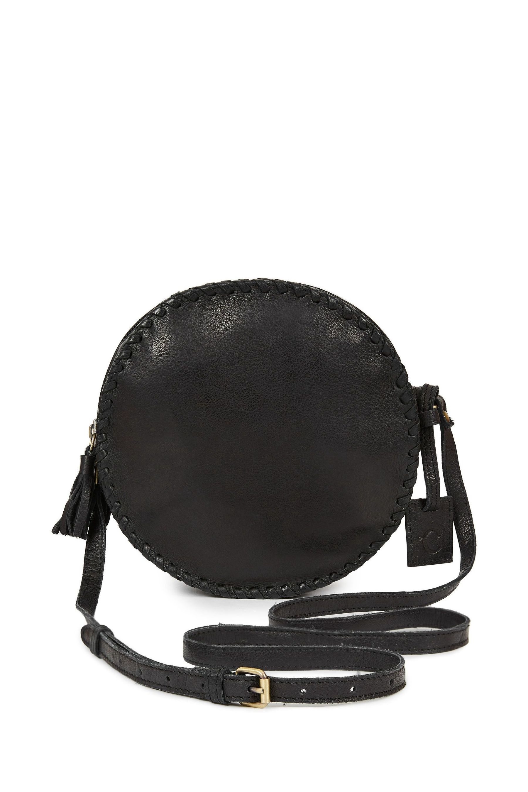 Round black shop cross body bag