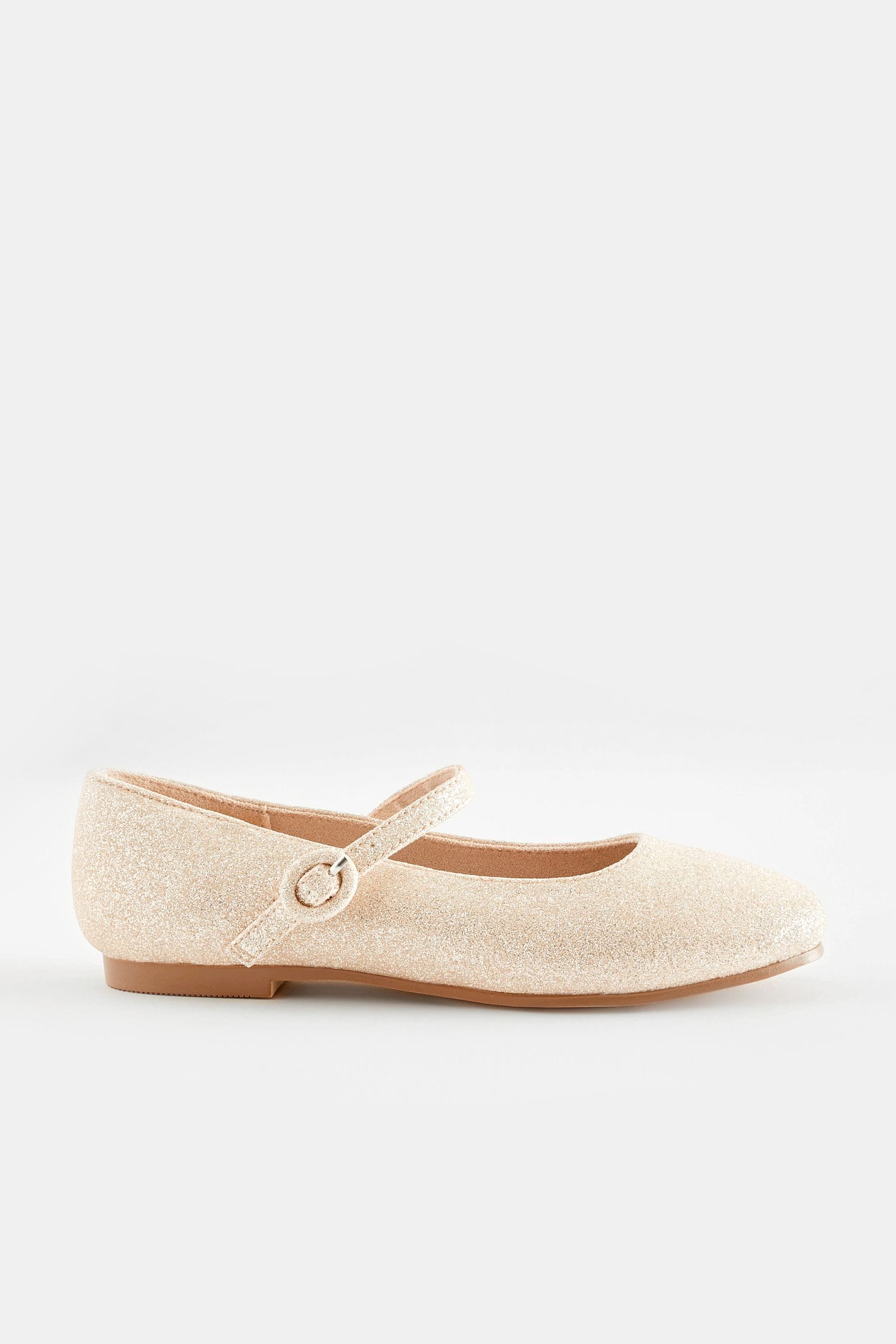 Champagne Gold Glitter Standard Fit F Mary Jane Occasion Shoes