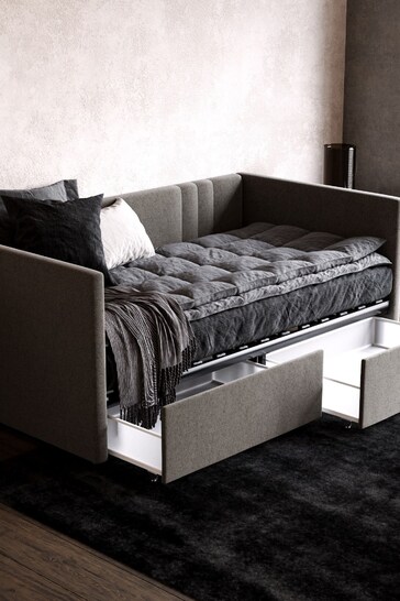 Queer Eye Grey Linen Grey Charis Daybed with Storage