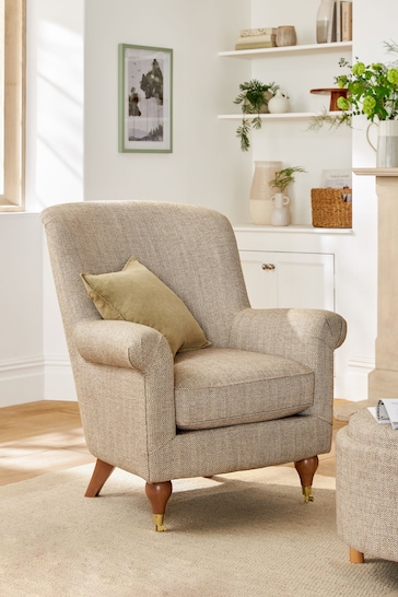 Chunky Weave Mid Natural Ashford Highback Accent Chair