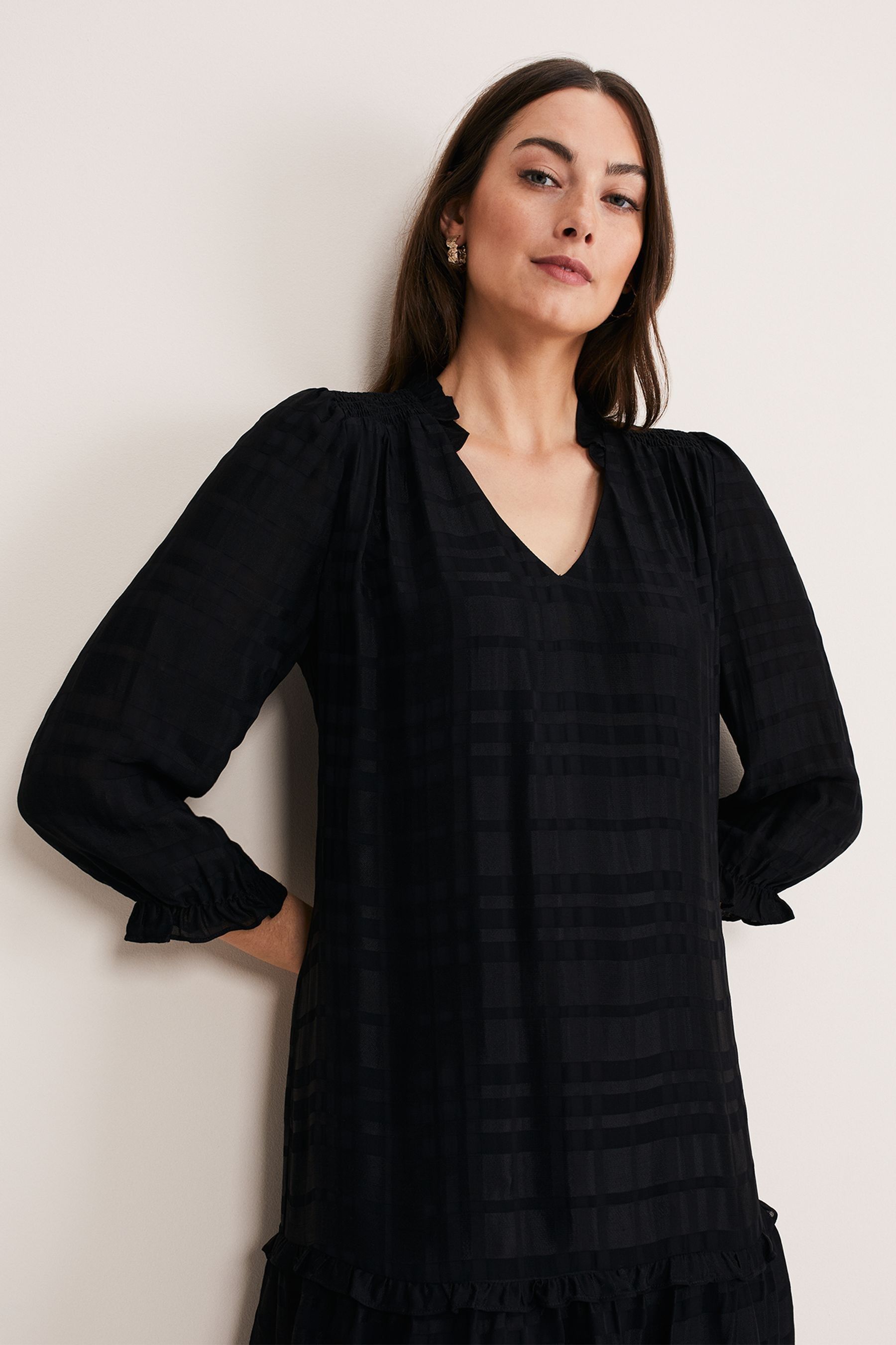 Phase Eight Tansy Black Swing Dress