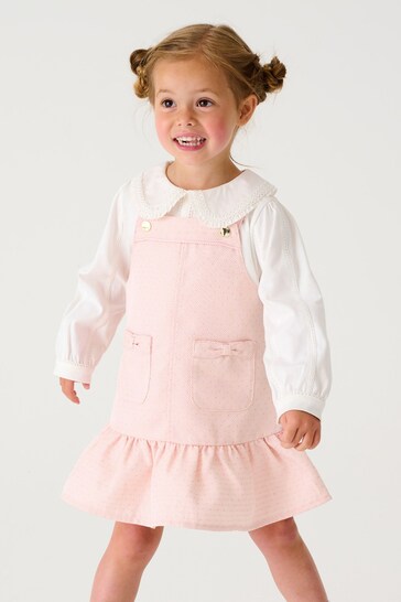 Baker by Ted Baker Pink Pinafore and Blouse Set