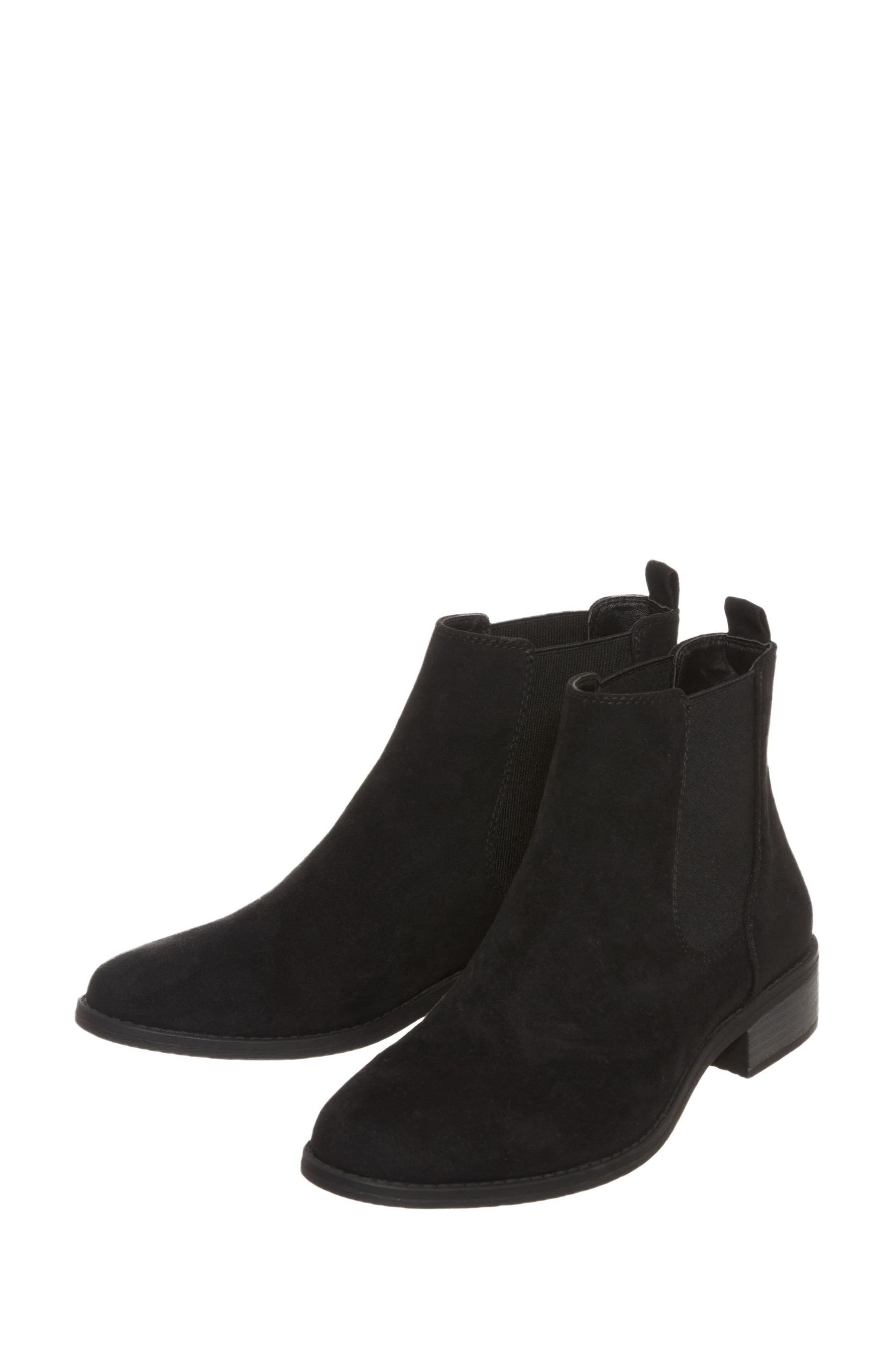 M Co Black Flat Chelsea Boots