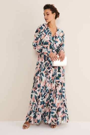 Phase Eight Natural Averie Print Maxi Dress