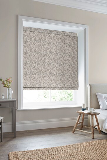 Laura Ashley Brown Maidenhair Woven Made To Measure Roman Blinds
