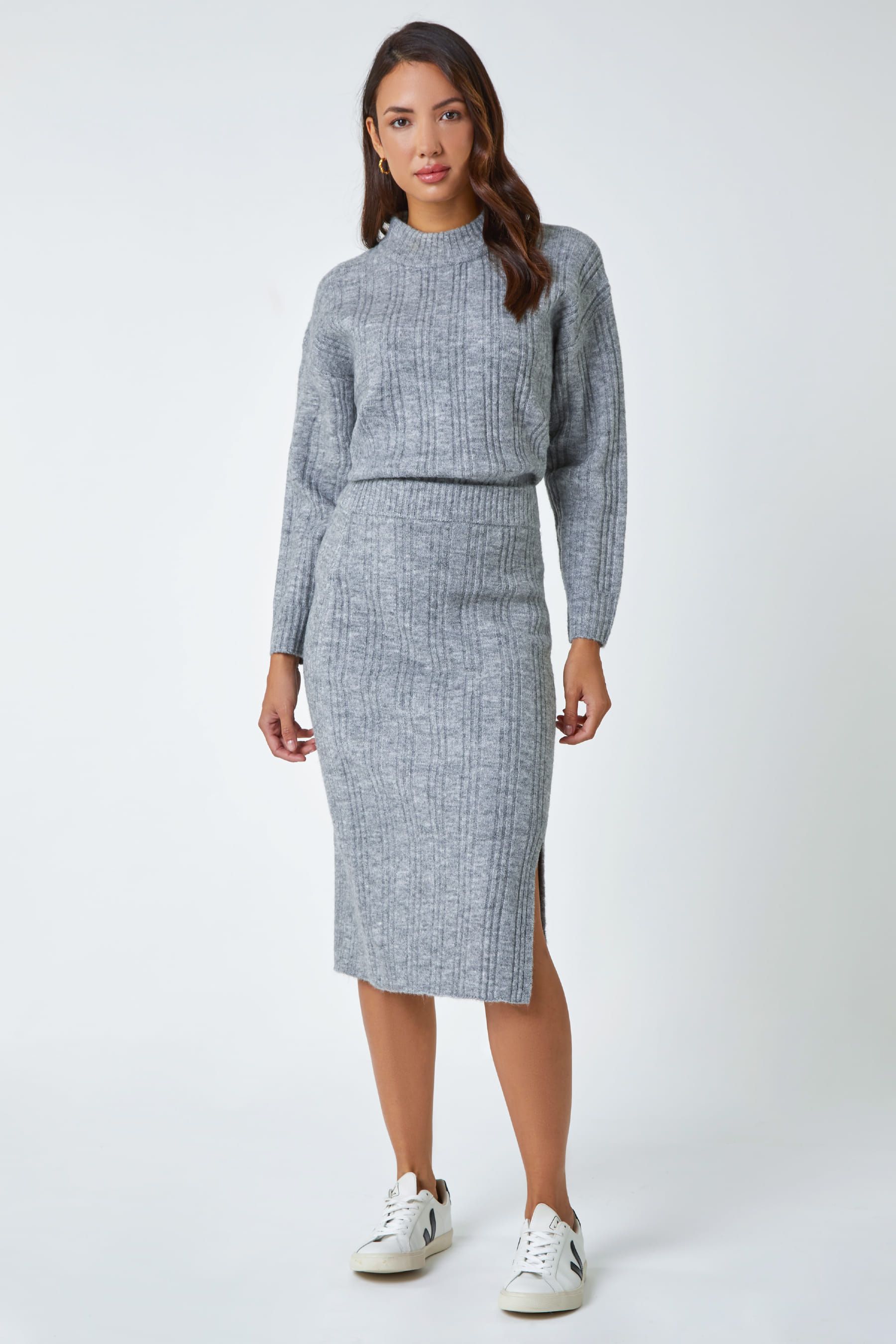 Light grey pencil skirt next cheap