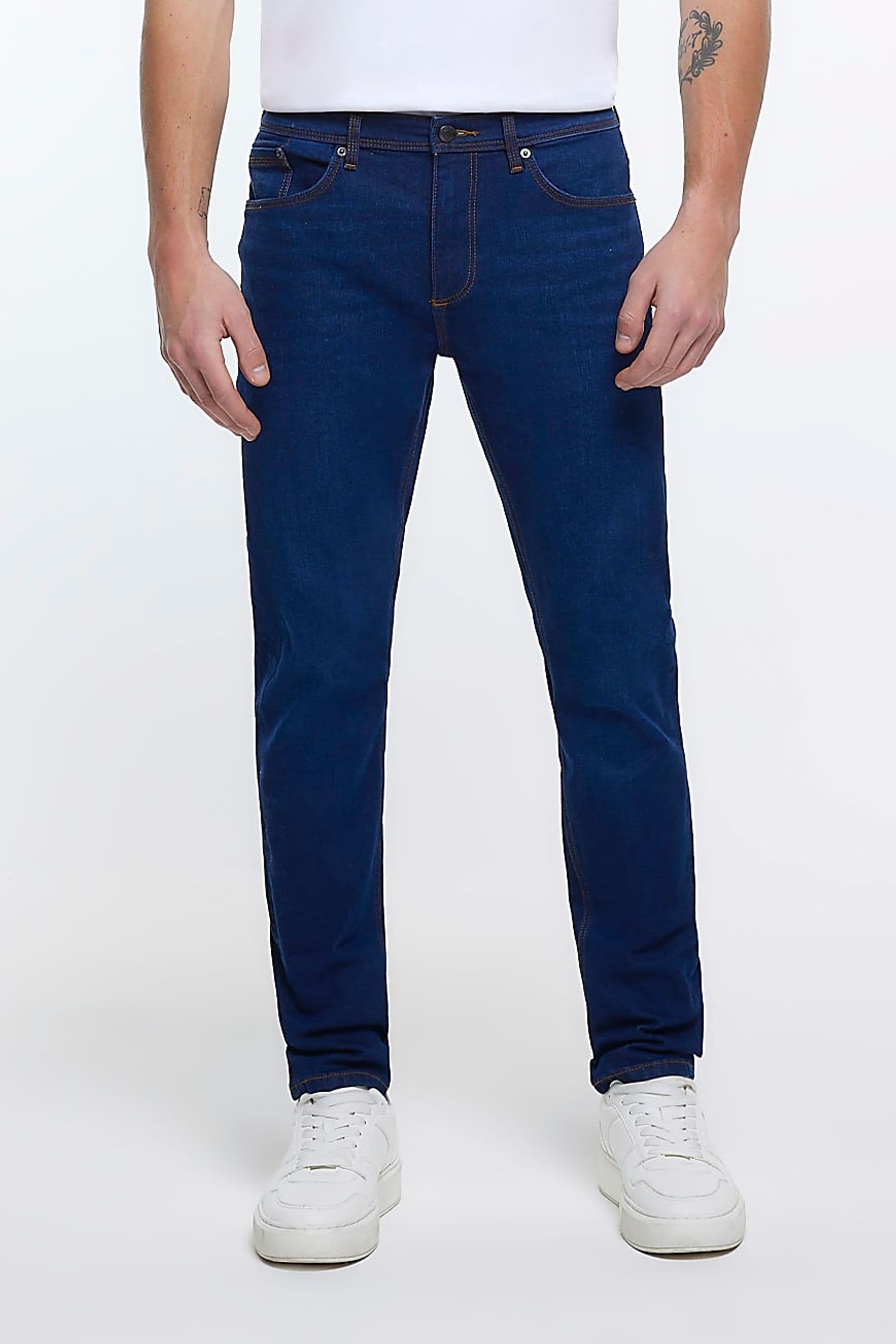 Buy River Island Dark Blue Skinny Jeans from the Next UK online shop