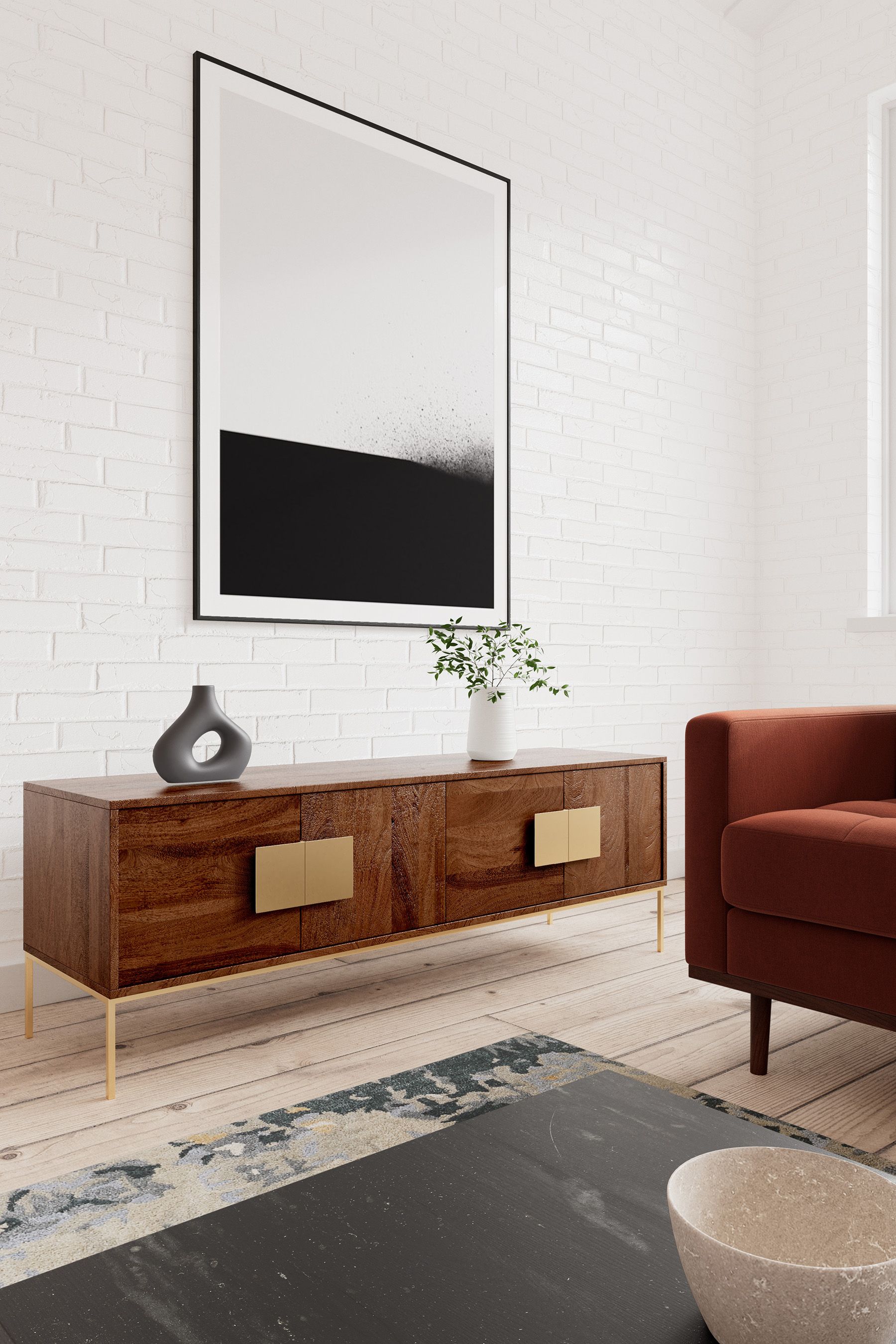 Buy Swoon Light Brown Banner Brown TV Unit from the Next UK online