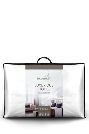 Snuggledown 2 Pack Luxurious Hotel Medium Support Back Sleeper White Pillows