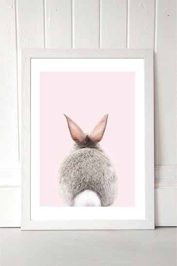 East End Prints White Baby Bunny Tail Print by Sisi and Seb