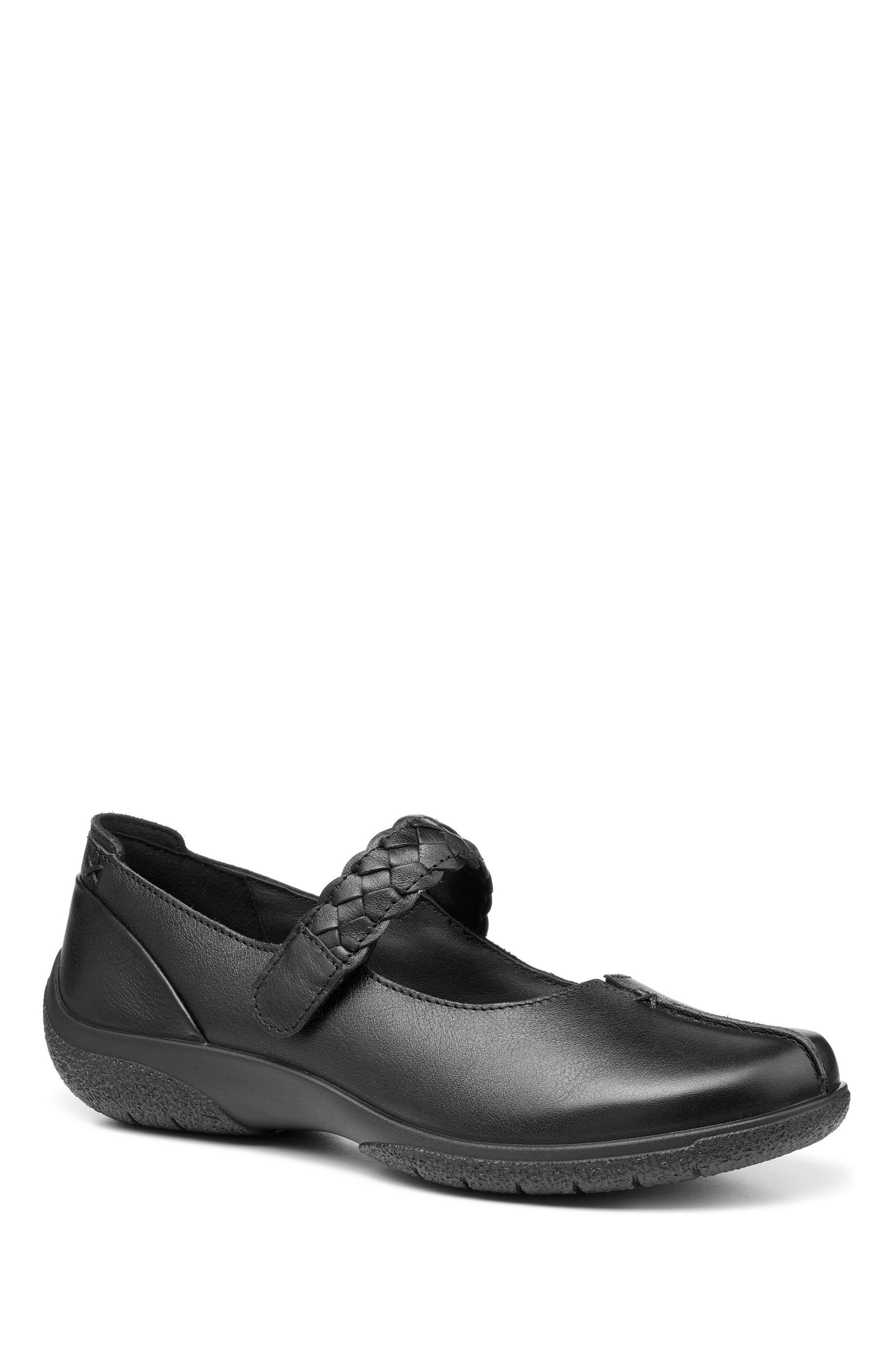 Hotter Black Shake II Touch Fastening Extra Wide Fit Shoes