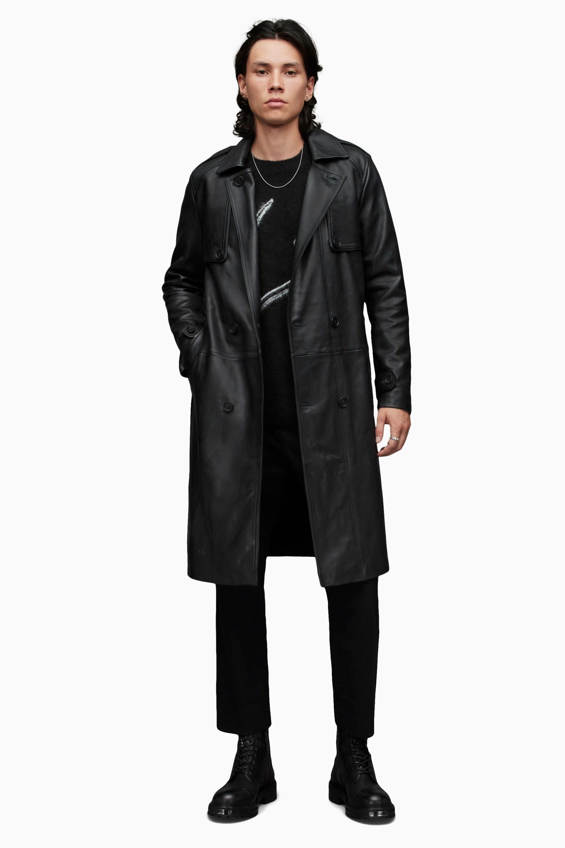 All saints shop trench coat mens