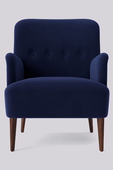 Swoon Easy Velvet Ink Blue London Chair