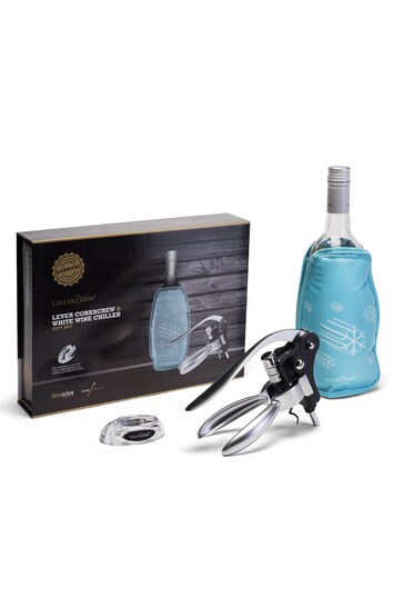 Cellardine Silver Flexicles Bottle Chiller - Lever Corkscrew Gift Set