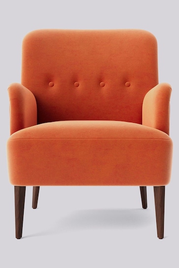 Swoon Easy Velvet Burnt Orange London Chair