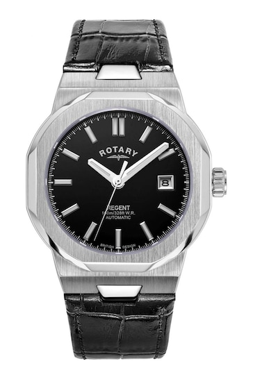 Rotary Gents Black Automatic Regent Watch