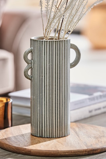 Natural Skandi Mini Handle Ceramic Flower Vase