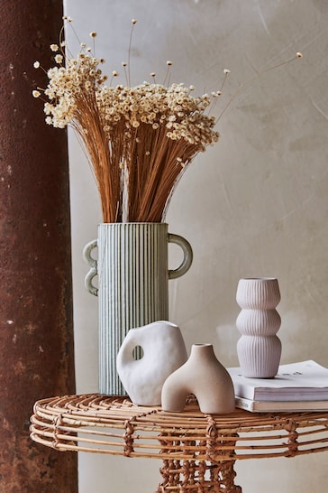 Natural Skandi Mini Handle Ceramic Flower Vase