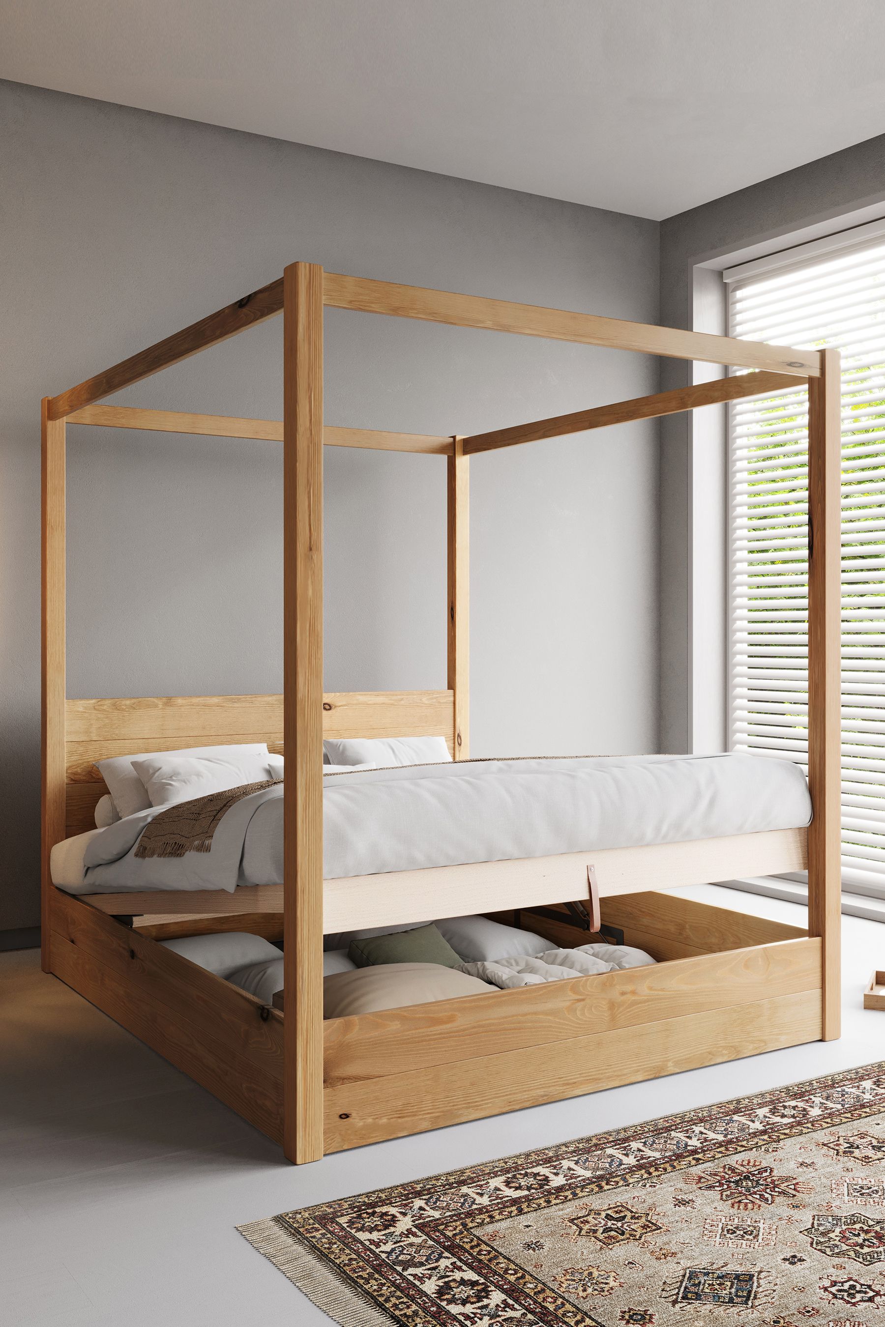 Four poster ottoman bed new arrivals