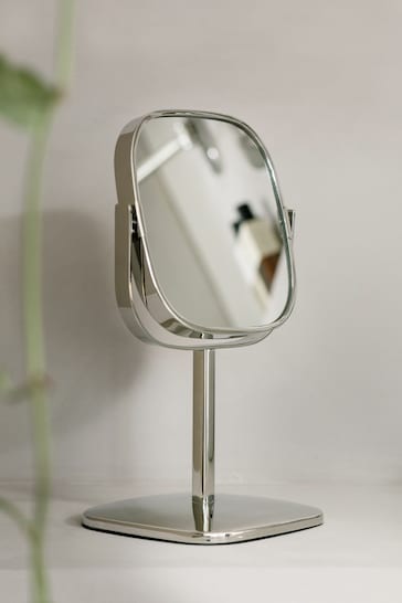 Robert Welch Silver Burford Pedestal Mirror x5 Magnification