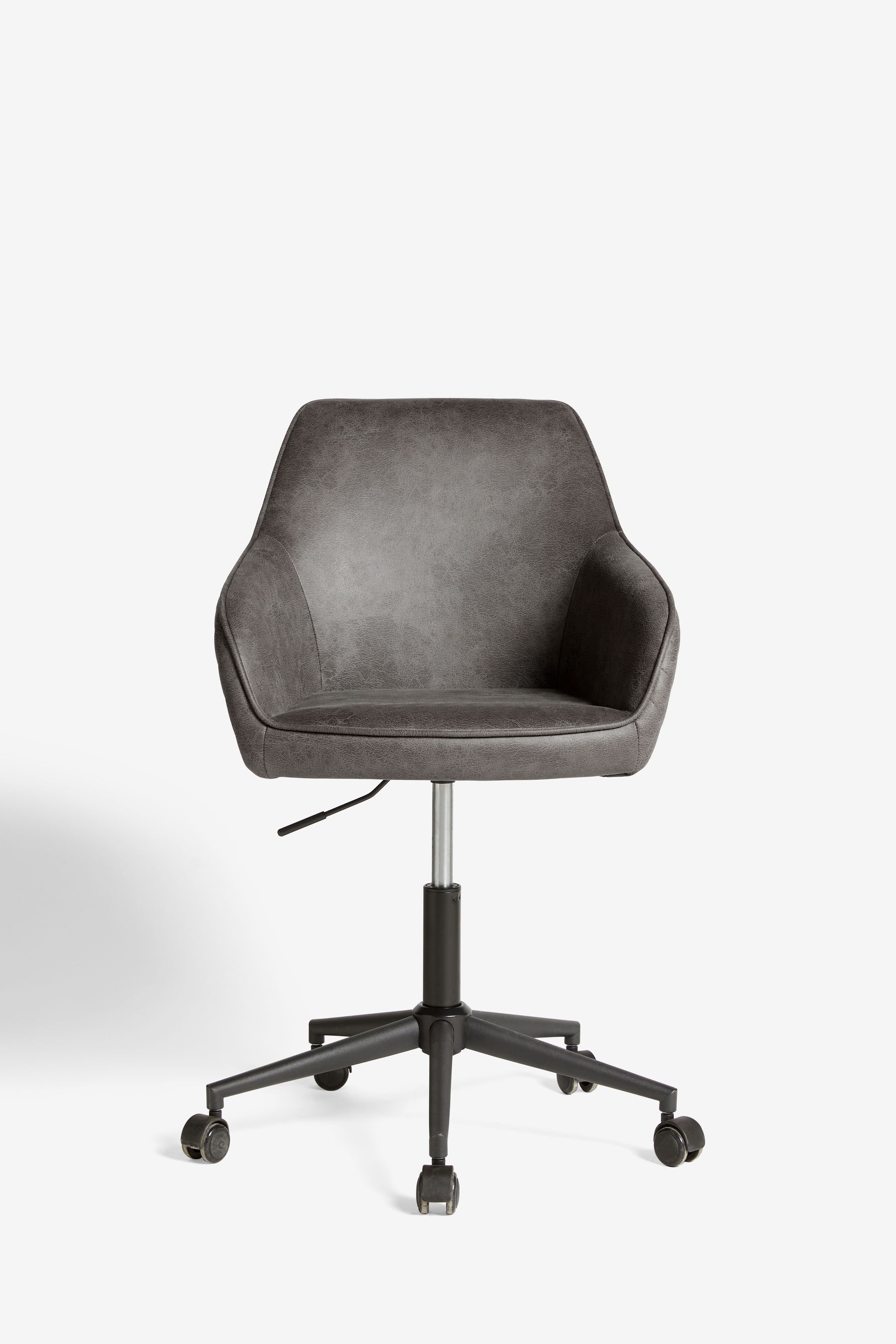 Dark grey shop leather office chair